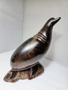 Vintage Seri Indian Ironwood SEAL 9" Handcrafted SEA LION Wood Carved Art 1980 - Picture 1 of 17