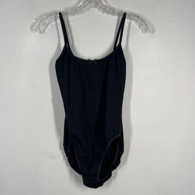 Hanro Of Switzerland Black Cotton Bodysuit Bow Detail Cottagecore Fem Sz L - Image 1 of 4