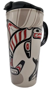 Tazza latte caffè Charles Silverfox orca assassina balena tlingit arte conservazione nativa - Foto 1 di 13