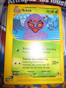 ARBOK 35/165 POKEMON ENGLISH RARE CARD EXPEDITION GEM MINT 2002 VINTAGE - Picture 1 of 6