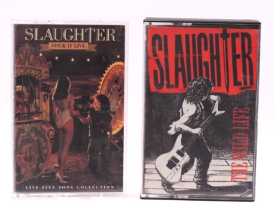 2 Slaughter Cassette Lot: Stick it Live & The Wild Life Tested FREE SHIPPING Foto 1 de 4