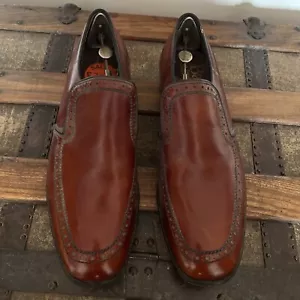 Vintage New Old Stock Men’s Barkers Shoes Brown Slip Ons 8.5 G - Picture 1 of 6