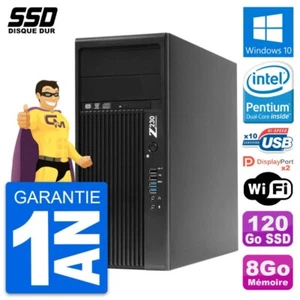 PC Tour HP WorkStation Z230 Pentium G3220 RAM 8Go SSD 120Go Windows 10 Wifi - Imagen 1 de 7