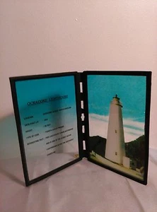 2 WAY TABLE DECO & FRAMED SUNCATCHER OF OCRACOKE, LIGHTHOUSE, 8", Hand PAINTED - Bild 1 von 3