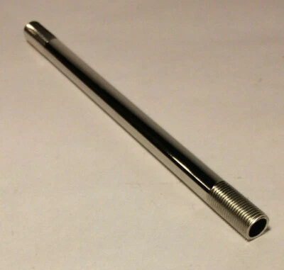 New Nickel Plated Steel Threaded Lamp Pipe 1/8 IP, 3/8" (Choose Size 4"-18") - Image 1 of 3