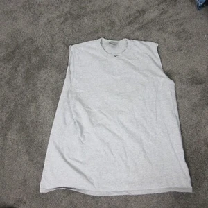 Vintage Nike Shirt Mens Extra Large Gray SIlver Swoosh Tank Top - Picture 1 of 8