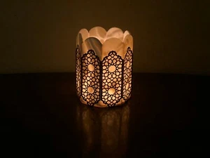 Alabaster Natural Crystal rock tea light candle holder  - Picture 1 of 9