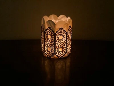Alabaster Natural Crystal rock tea light candle holder  - Image 1 of 4
