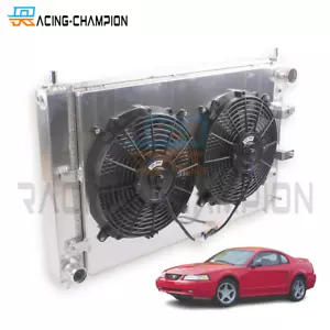 4-Row Radiator Shroud Fan For 1997-2004 FORD MUSTANG GT/SVT COBRA 4.6L - Picture 1 of 11