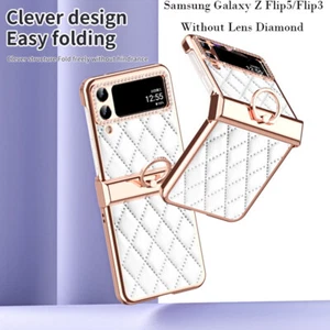 Funda protectora para móvil Samsung Galaxy Z Flip5 4 3 cuero brillante - Imagen 1 de 24