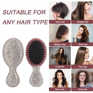 1x Cepillo para el cabello desenredante brillante peines cepillo para el cabello de viaje para niñas mujeres niños regalo - Imagen 1 de 13