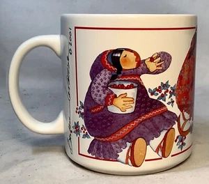 Vintage 2001 Barbara Lavallee Mug Inuit Women Eating Picked Berries - Picture 1 of 6