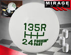 Universal M8 M10 M12 2"4Oz Solid Round Ball Shift Knob M/T Stick Set White Green