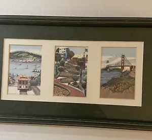 Immagine Eileen David Art San Francisco incorniciata 3 stampe d'arte - Foto 1 di 7