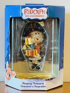 Enesco MÄDCHEN ELFE SHOPPER Ornament Rudolph das Rentier mit der roten Nase 1992 Neu in OVP - Bild 1 von 3