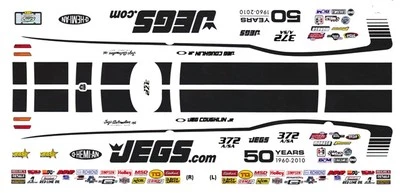 Jegs Coughlin Jegs.com 50 Years Dodge Challenger 1/64th HO Scale Decals - Image 1 of 3