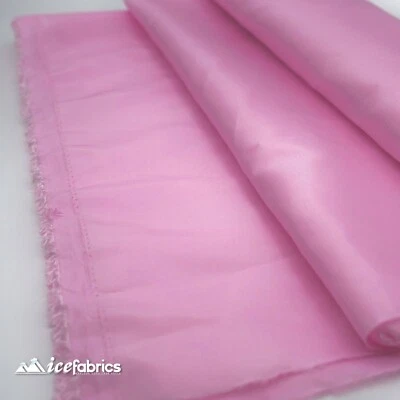 Baby Pink Taffeta Fabric By The Yard- Solid Poly Taffeta Fabric- Decoration - Image 1 of 4