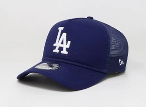 New Era 9Forty Men Women Cap Los Angeles Dodgers A-Frame Blue Mesh Trucker Hat - Picture 1 of 5
