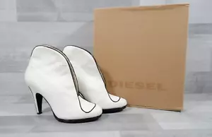 Botas de cuero blancas Diesel Seadream al tobillo Stiletto para mujer UK 5 EU 37 - Imagen 1 de 11