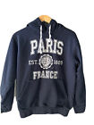 Paris Dark Blue Product Original Paris Graphic Pullover Hoodie Adult Size Small
