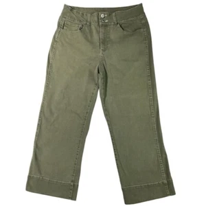 Jeans Y2K Pierna Ancha Inspirados en Patinador Cintura Alta Verde Oliva Medianos Suave Grunge - Imagen 1 de 7