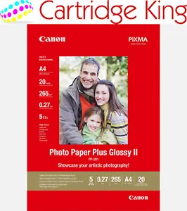 Canon PP-201 Glossy II Photo Paper Plus A4 - 20 Sheets - Picture 1 of 1