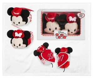 Auténtico 2017 Mickey and Minnie Valentine Tsum Tsum Set en caja Tienda Disney EE. UU. - Imagen 1 de 5