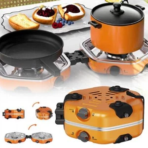 Propane Gas Camp Stove ... Upgraded 2 Burner Foldable Camping Stove D3H7 - Picture 1 of 18