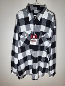 Camisa de franela a cuadros extra pesada para hombre Rothco negra blanca talla 4XL - Imagen 1 de 7