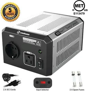 Transformador/convertidor de voltaje ULT850 Krieger 850 W, aprobado por MET UL - Imagen 1 de 7