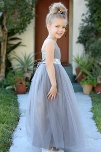 Wedding Flower Girl Dress Toddler Tulle Dress Pageant Dress Graduation Dresses - Picture 1 of 53