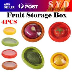 4X Silicone Fruit Vegetable Anti-Oxidation Storage Box Fruit Storage Container - Picture 1 of 12