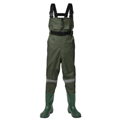 HISEA Kids Toddler Chest Waders Bootfoot Fishing Hunting Waders Reflective Band - Image 1 of 4