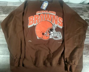 Vintage 1995 Cleveland Browns Lee Sport Crewneck Sweater Nutmeg Size XXL NWT!! - Picture 1 of 7