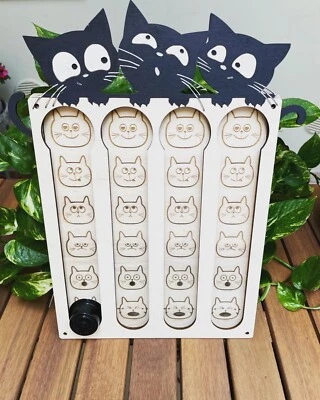 Porta capsule Caffe in legno - Gatti - Caffe - portacapsule - GATTO - - Immagine 1 di 3