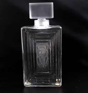 René Lalique Crystal Duncan Perfume Bottle 3 - Two Nudes Graces 7 3/4" w/ Label - Picture 1 of 10