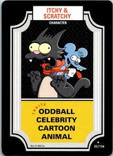 The Simpsons TCG Rare Card #35 Itchy And Scratchy 