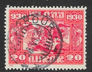 ISLANDA SG163 1930 PARLAMENTO MILLENARIO 20a CARMINIO E ROSA USATO (p) - Foto 1 di 1