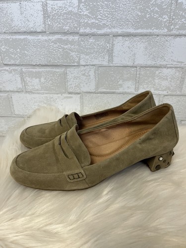 Mocassino slip on donna UGG Elise verde scamosciato taglia 10