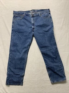 Levi Jeans Mens 44x30 Signature Blue Denim Straight Leg 5 pockets Levis - Picture 1 of 10