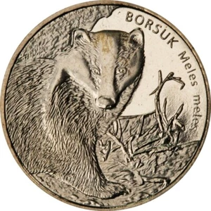 POLAND 2 ZLOTE 2011 Y# 762 ANIMAL EUROPEAN BADGER - MELES MELES UNC - Picture 1 of 2