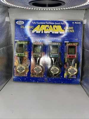 4 Pack Atari Classic Arcade Ballpoint Game Pens Fully Functional Rare - Image 1 of 4