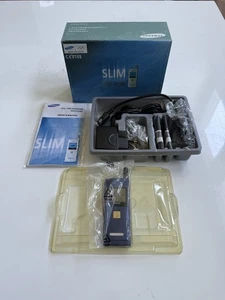 Raro teléfono vintage Samsung SGH-N288 SLIM Olympics azul en caja internacional - Imagen 1 de 9
