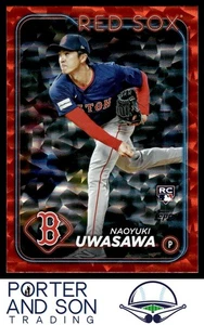 Naoyuki Uwasawa #/299 RC Orange Crackle Foilboard 2024 Topps #US268 Red Sox - Bild 1 von 2