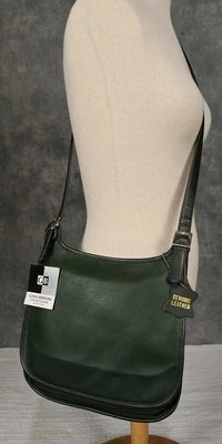 Bolsa de mão Giani Bernini couro verde ombro XBody alforje carteiro - Nova - Imagem 1 de 4