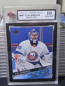 20-21 Upper Deck Ilya Sorokin Young Guns Rookie 🚨🚨🚨 KSA 10 Pristine Gem Mint - Picture 1 of 2