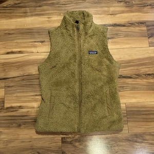 Patagonia Los Gatos El Cap Damenweste khaki hochflorig Fleece durchgehender Reißverschluss Medium - Bild 1 von 14