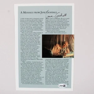 Jane Goodall signierte Magazinseite - Echtheitszertifikat JSA - Bild 1 von 5