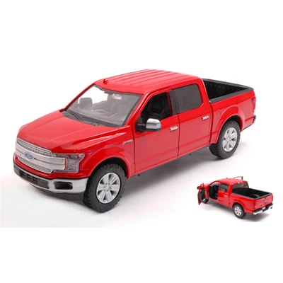 FORD F-150 LARIAT CREW CAB 2019 RED 1:27 Motormax Auto Stradali Modellino Nuovo - Immagine 1 di 3