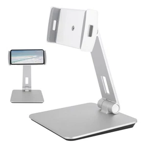 Tablet Stand Aluminum Foldable Adjustable Fits 4‑14In Mobile Phone Holder AM - Afbeelding 1 van 23